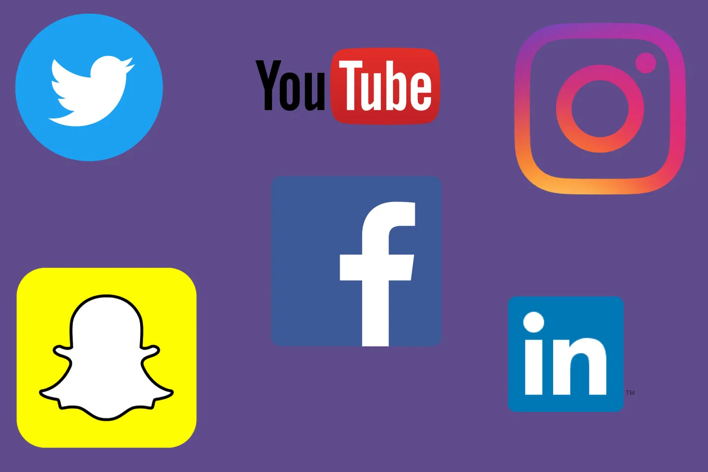 Historical illustration with social media logos from the reporting period.