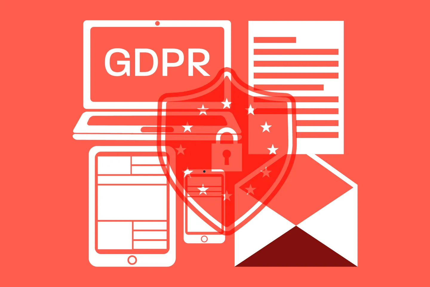 Illustration of privacy, documentation and secure handling of information.