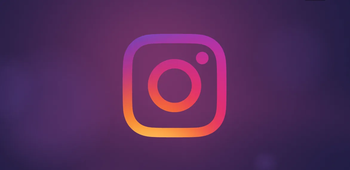 The Instagram logo on a purple background.