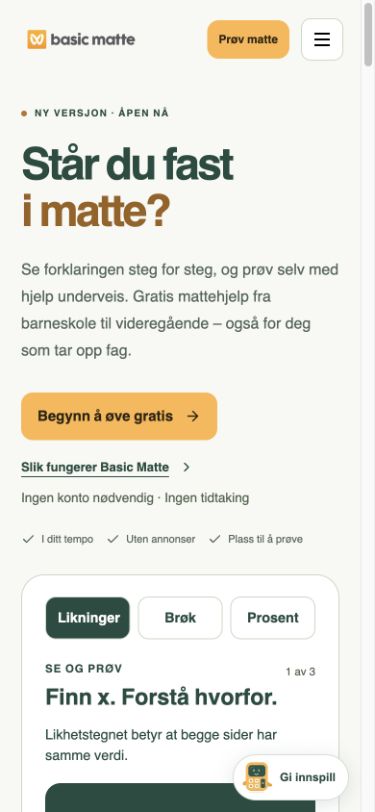 Basic Matte on mobile, 5 October 2026