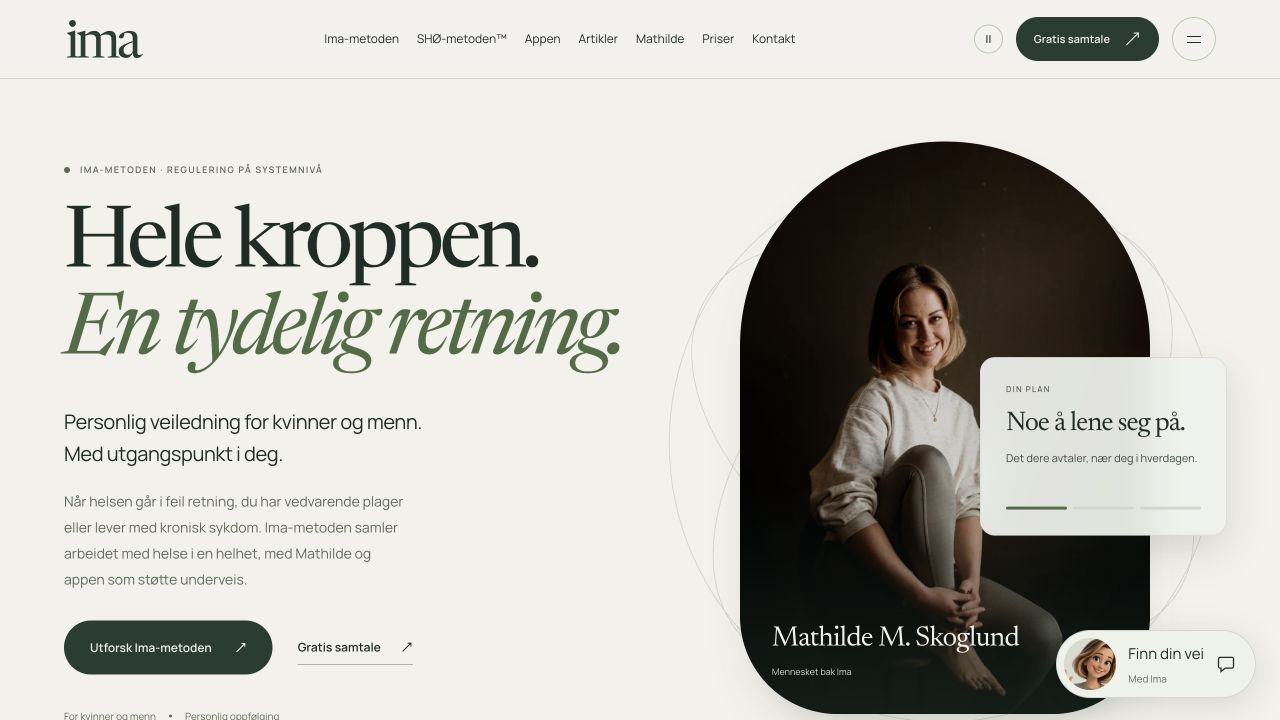 The published Ima Helse website