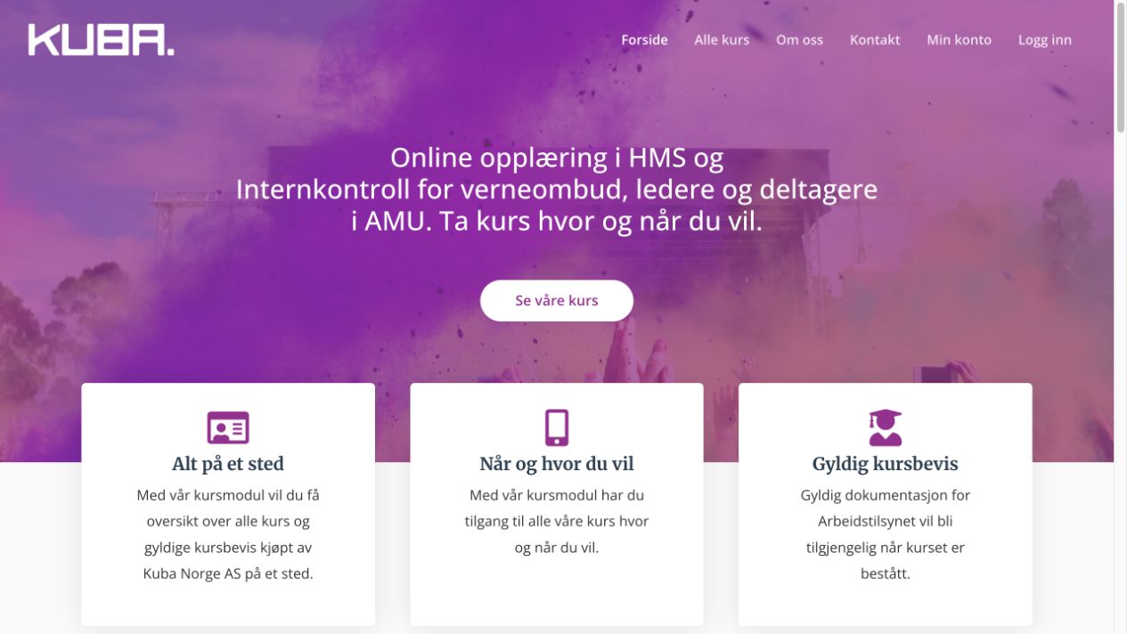 Screenshot of Kuba Kurs, taken 5 October 2026