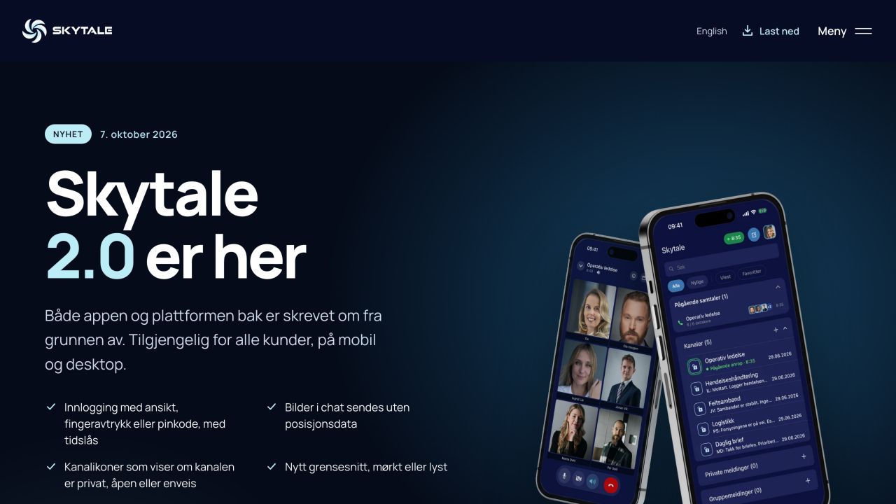 Skytale’s published website