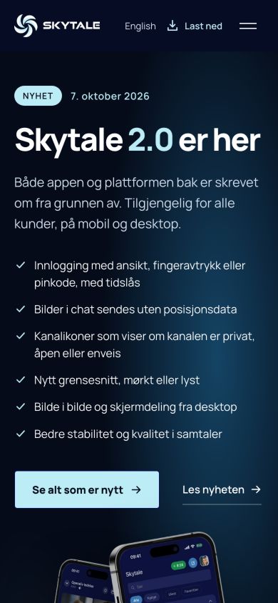 Skytale on mobile, 13 October 2026